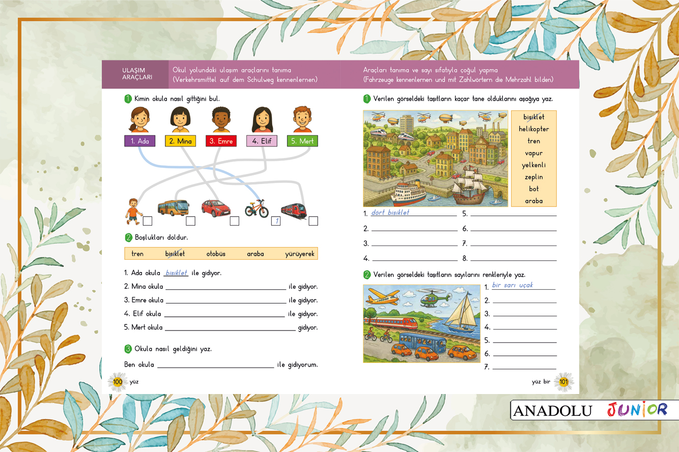 Papatyam 2 Türkçe Okuma ve Çalışma Kitabı 