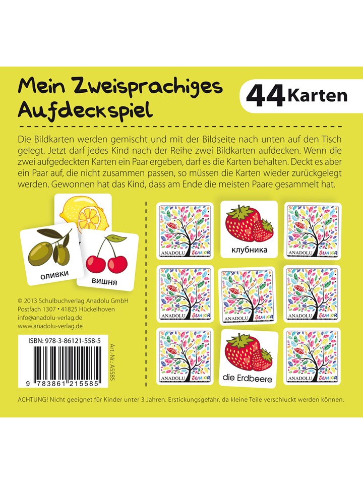 Aufdeckspiel Obst & Gemüse