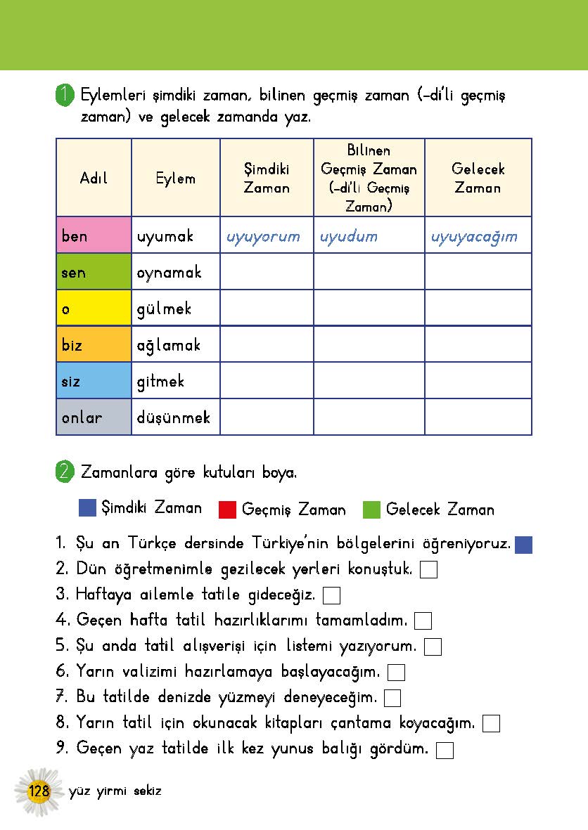 Papatyam 4 Türkçe Okuma ve Çalışma Kitabı
